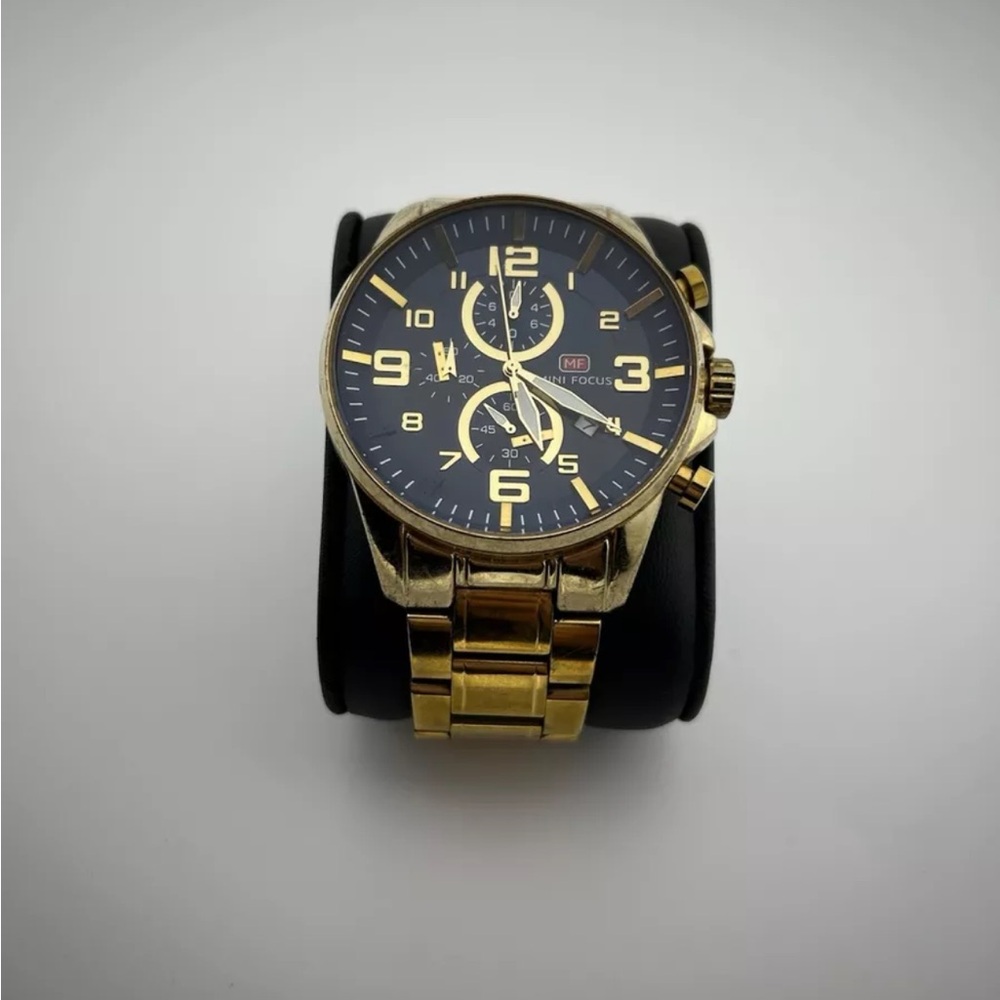 MINI FOCUS Mens Quartz Watches Stainless Steel Waterproof Wristwatch #55 works